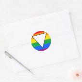 LGBTQ+ Triangle und Regenbogenfoto Runder Aufkleber (Umschlag)