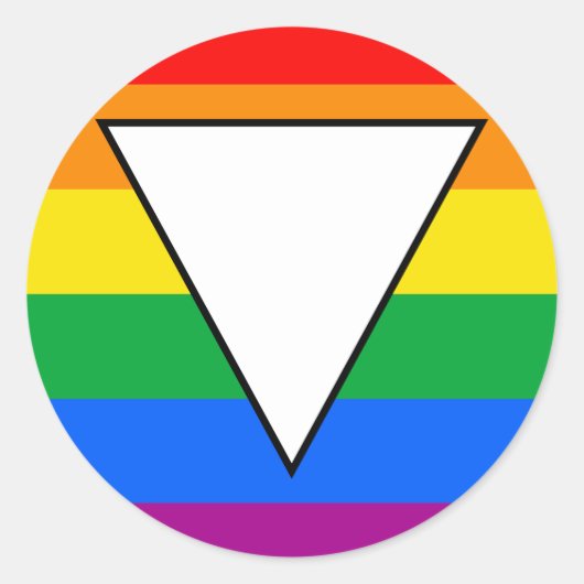 LGBTQ+ Triangle und Regenbogenfoto Runder Aufkleber (Vorderseite)