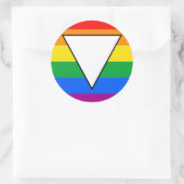 LGBTQ+ Triangle und Regenbogenfoto Runder Aufkleber (Tasche)