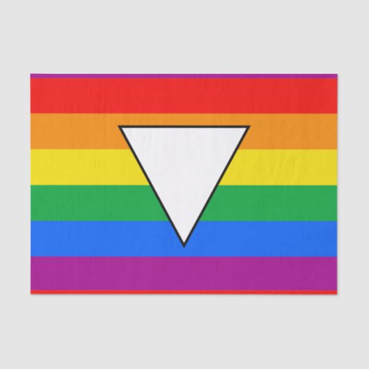 LGBTQ+ Triangle und Regenbogenfoto Seidenpapier (Vorderseite)