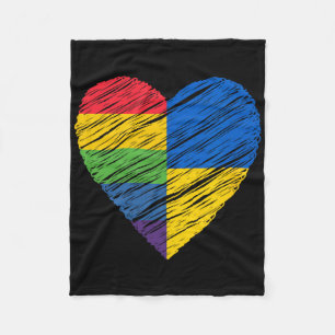 Lgbtq Ukraine Gay Pride Herz für Schwule und Lesbe Fleecedecke