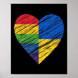 Lgbtq Ukraine Gay Pride Herz für Schwule und Lesbe Poster