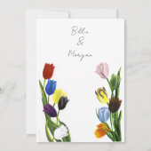 LGBTQ und Tulip-Blume Save The Date (Rückseite)