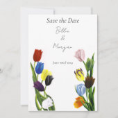 LGBTQ und Tulip-Blume Save The Date (Vorderseite)