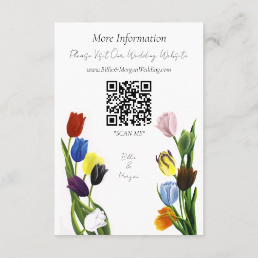 LGBTQ und Tulips-Blume Begleitkarte (Rückseite)