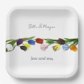 LGBTQ und Tulips-Blume Pappteller (Vorderseite)