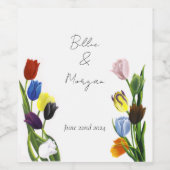 LGBTQ und Tulips-Blume Weinetikett (Einzelnes Label)