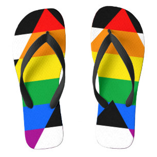 LGBTQ+ Unterstützerflagge Badesandalen