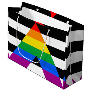 LGBTQ+ Unterstützerflagge Große Geschenktüte