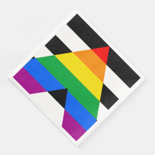 LGBTQ+ Unterstützerflagge Serviette