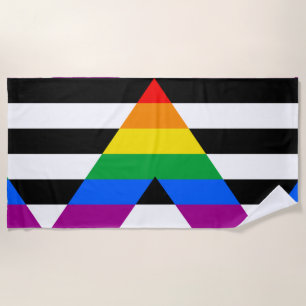 LGBTQ+ Unterstützerflagge Strandtuch