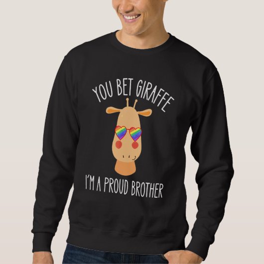 LGBTQ Unterstützung Sie gewinnen Giraffe Ich bin e Sweatshirt (Vorderseite)