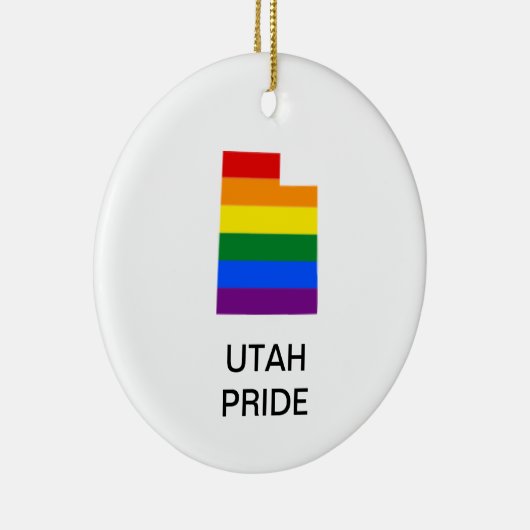 LGBTQ UTAH PRIDE Keramik Ornament (Rechts)