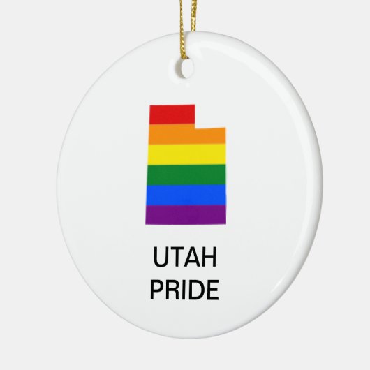LGBTQ UTAH PRIDE Keramik Ornament (Links)