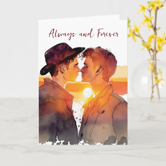 LGBTQ Valentine Jubiläumsgay Coupé-Karte Karte (Gelbe Blume)