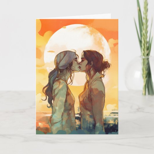 LGBTQ Valentine Jubiläumskarte Karte (Vorderseite)