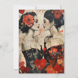 LGBTQ Valentinstag Feiertagskarte