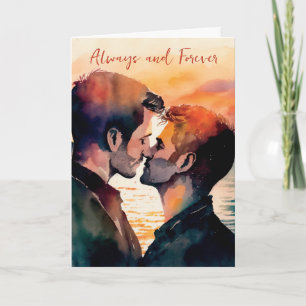 LGBTQ Valentinstag-Jubiläumskarte für schwule Paar Karte