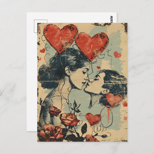LGBTQ Valentinstag Postkarte (Vorne/Hinten)
