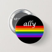 LGBTQ Verbündet-Knopf Button (Vorne & Hinten)