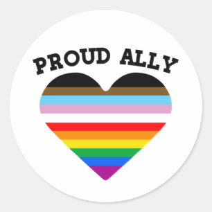 LGBTQ+-Verbündete Runder Aufkleber