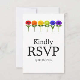 🌈 🐦 LGBTQ Verwoben im Stolz – Klassisch RSVP Karte