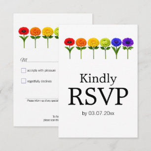 🌈 🐦 LGBTQ Verwoben im Stolz – Klassisch RSVP Karte