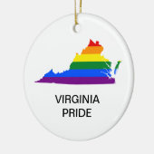 LGBTQ VIRGINIA PRIDE Keramik Keramik Ornament (Links)