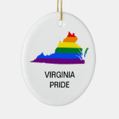 LGBTQ VIRGINIA PRIDE Keramik Ornament (Rechts)