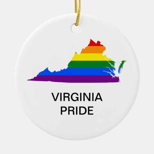 LGBTQ VIRGINIA PRIDE Keramik Ornament (Vorne)