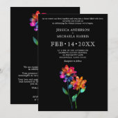 🌈 LGBTQ Vow Bloom Petals & Pride  Einladung (Vorne/Hinten)