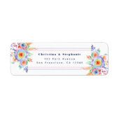 LGBTQ Watercolor Floral Wedding Rücksendeadresse (Vorne)