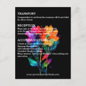 🌈 LGBTQ Wedding DETAILS Petals & Pride Begleitkarte (Rückseite)