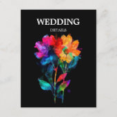 🌈 LGBTQ Wedding DETAILS Petals & Pride Begleitkarte (Vorderseite)