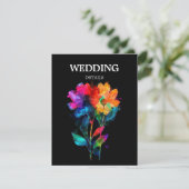 🌈 LGBTQ Wedding DETAILS Petals & Pride Begleitkarte (Stehend Vorderseite)