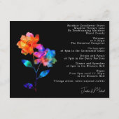 🌈 LGBTQ Wedding reception & photo Petals & Pride Begleitkarte (Rückseite)