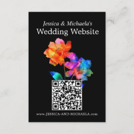 🌈 LGBTQ Wedding Website Address Petals & Pride  Begleitkarte