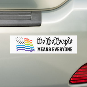 LGBTQ Wir, das Volk, bedeutet alle Pride-Flagge Autoaufkleber
