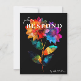 🌈 LGBTQ With dietary choice  Petals & Pride  RSVP Karte