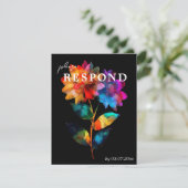 🌈 LGBTQ With dietary choice  Petals & Pride  RSVP Karte (Stehend Vorderseite)