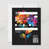 🌈 LGBTQ With dietary choice  Petals & Pride  RSVP Karte (Rückseite)