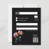 🌈 LGBTQ With song request  Petals & Pride  RSVP Karte (Rückseite)