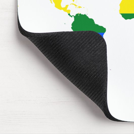 LGBTQ World Map Rainbow Mousepad (Ecke)