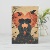 LGBTQ zum Vintagen Valentinstag Feiertagskarte (Stehend Vorderseite)