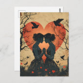 LGBTQ zum Vintagen Valentinstag Postkarte (Vorne/Hinten)