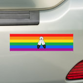 LGBTQ - Zweispurige Flagge Autoaufkleber (Auf Auto)