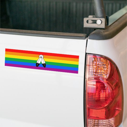 LGBTQ - Zweispurige Flagge Autoaufkleber (Auf Lkw)