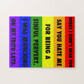LGBTQA+ ignoriert die Hasser Puzzle (Horizontal)