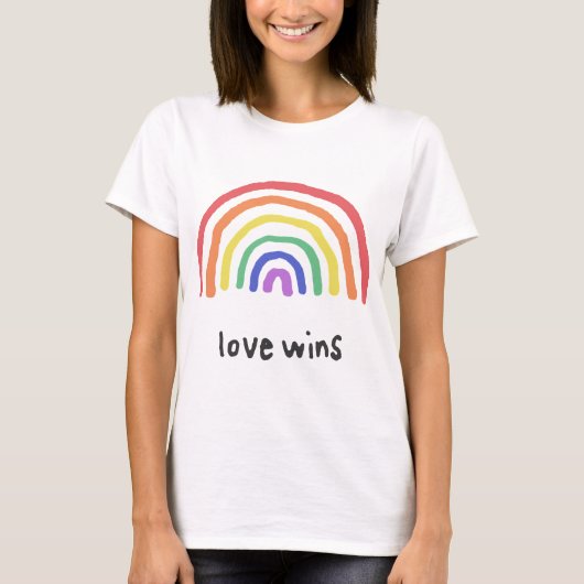 LGBTQA+ PRIDE [Liebe gewinnt] T-Shirt (Vorderseite)