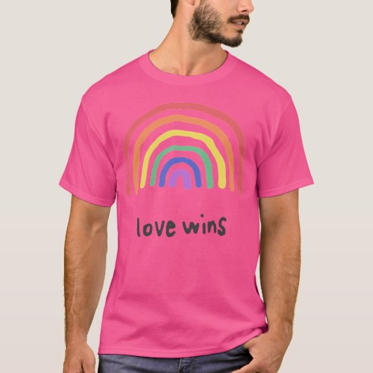 Lgbtqa Pride Liebe gewinnt T-Shirt (Vorderseite)